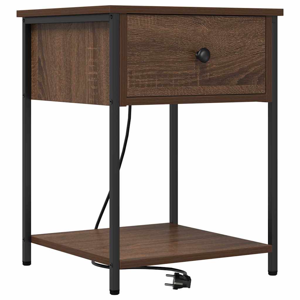 Nachttisch 2 pcs Braune Eiche 42 x 41 x 56 cm Holzwerkstoff