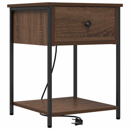 Nachttisch 2 pcs Braune Eiche 42 x 41 x 56 cm Holzwerkstoff