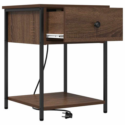 Nachttisch 2 pcs Braune Eiche 42 x 41 x 56 cm Holzwerkstoff