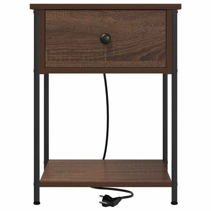 Nachttisch 2 pcs Braune Eiche 42 x 41 x 56 cm Holzwerkstoff