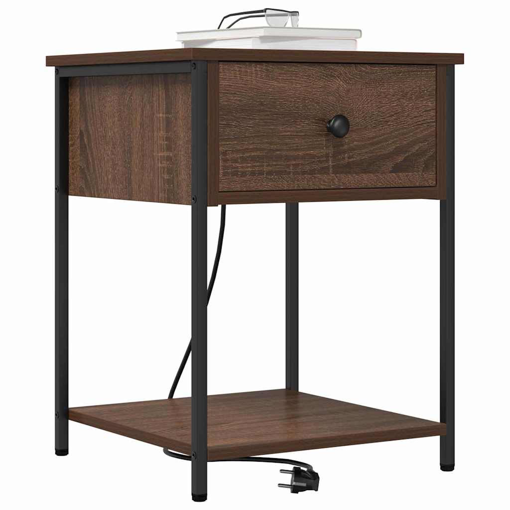 Nachttisch 2 pcs Braune Eiche 42 x 41 x 56 cm Holzwerkstoff