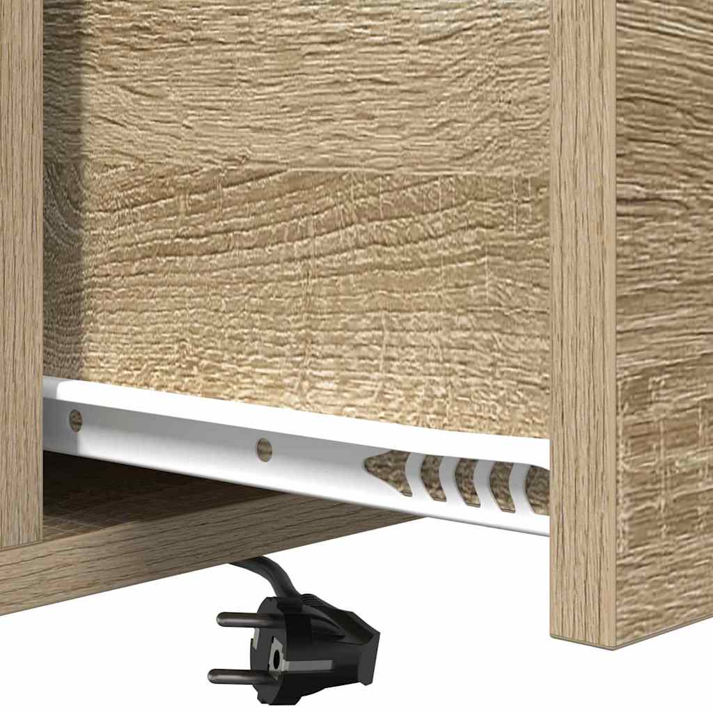 Nachttisch mit Ladestation 2 pcs Sonoma Eiche Holzwerkstoff
