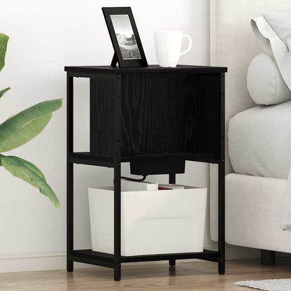 Nachttisch 2 pcs Schwarze Eiche 38 x 31 x 61 cm Holzwerkstoff