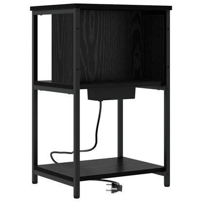 Nachttisch 2 pcs Schwarze Eiche 38 x 31 x 61 cm Holzwerkstoff