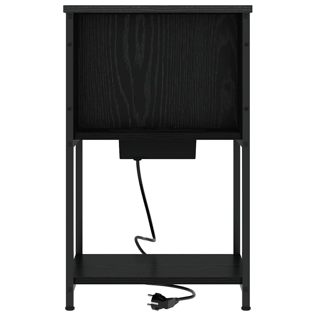 Nachttisch 2 pcs Schwarze Eiche 38 x 31 x 61 cm Holzwerkstoff