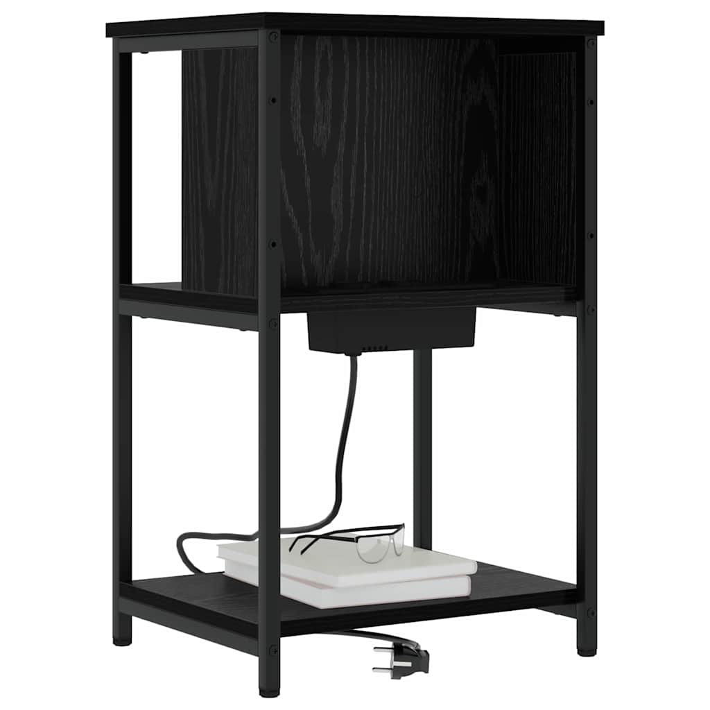 Nachttisch 2 pcs Schwarze Eiche 38 x 31 x 61 cm Holzwerkstoff