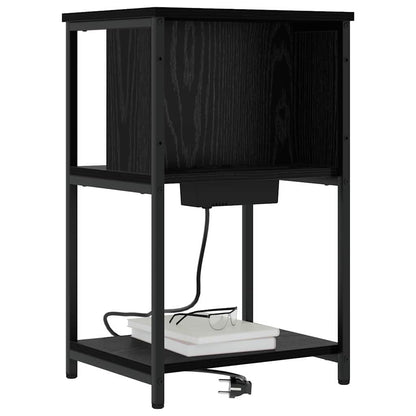 Nachttisch 2 pcs Schwarze Eiche 38 x 31 x 61 cm Holzwerkstoff