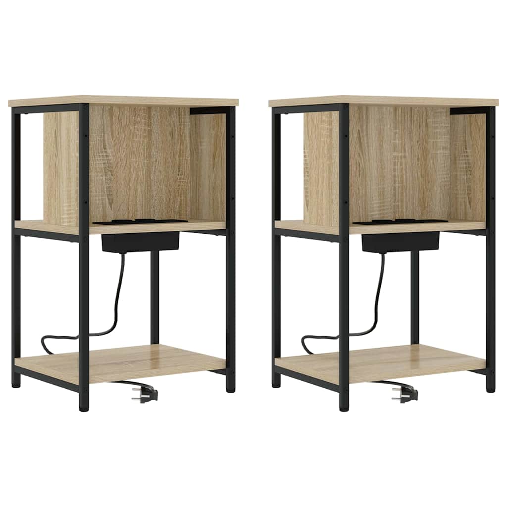 Nachttisch 2 pcs Sonoma Eiche 38 x 31 x 61 cm Holzwerkstoff