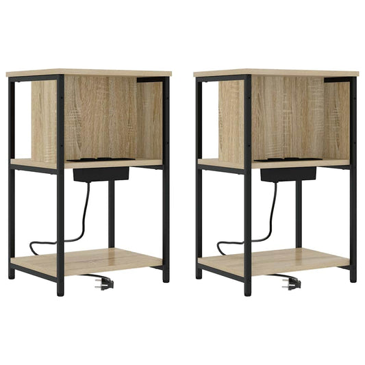 Nachttisch 2 pcs Sonoma Eiche 38 x 31 x 61 cm Holzwerkstoff