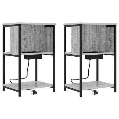 Nachttisch 2 pcs Grau Sonoma 38 x 31 x 61 cm Holzwerkstoff