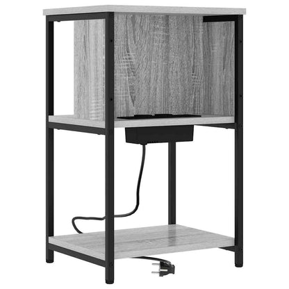 Nachttisch 2 pcs Grau Sonoma 38 x 31 x 61 cm Holzwerkstoff