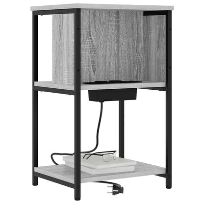 Nachttisch 2 pcs Grau Sonoma 38 x 31 x 61 cm Holzwerkstoff