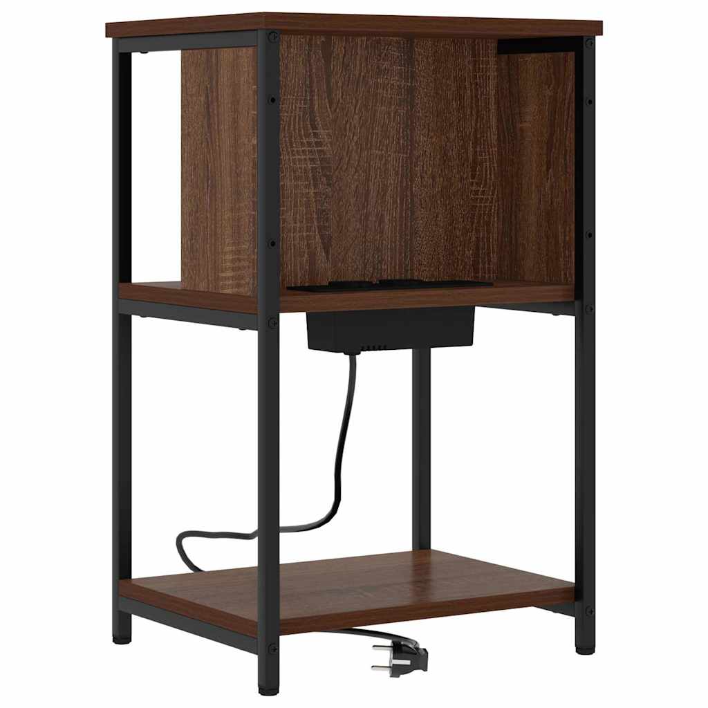 Nachttisch 2 pcs Braune Eiche 38 x 31 x 61 cm Holzwerkstoff