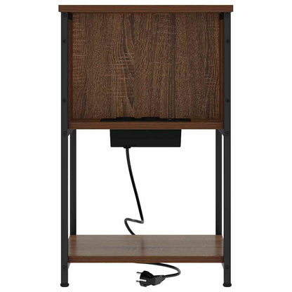 Nachttisch 2 pcs Braune Eiche 38 x 31 x 61 cm Holzwerkstoff