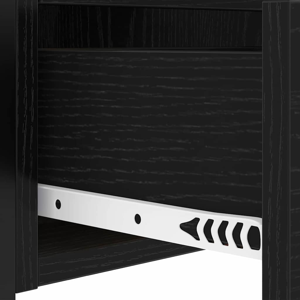 Nachttisch 2 pcs Schwarze Eiche 40 x 31 x 60 cm Holzwerkstoff