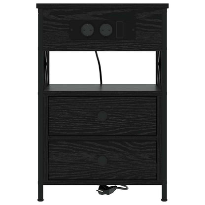 Nachttisch 2 pcs Schwarze Eiche 40 x 31 x 60 cm Holzwerkstoff