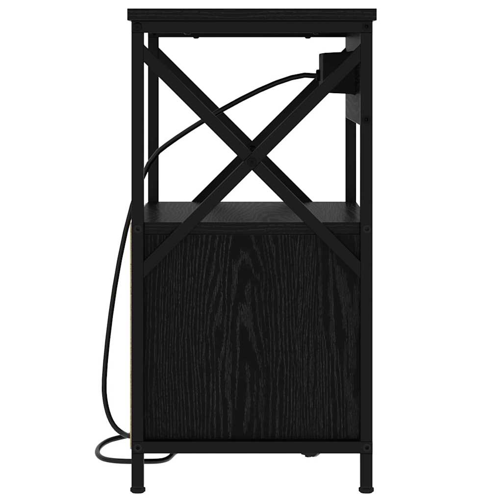 Nachttisch 2 pcs Schwarze Eiche 40 x 31 x 60 cm Holzwerkstoff