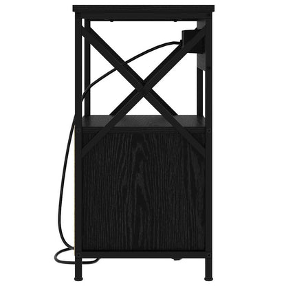 Nachttisch 2 pcs Schwarze Eiche 40 x 31 x 60 cm Holzwerkstoff