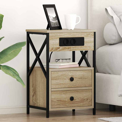 Nachttisch 2 pcs Sonoma Eiche 40 x 31 x 60 cm Holzwerkstoff