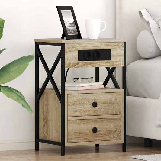 Nachttisch 2 pcs Sonoma Eiche 40 x 31 x 60 cm Holzwerkstoff