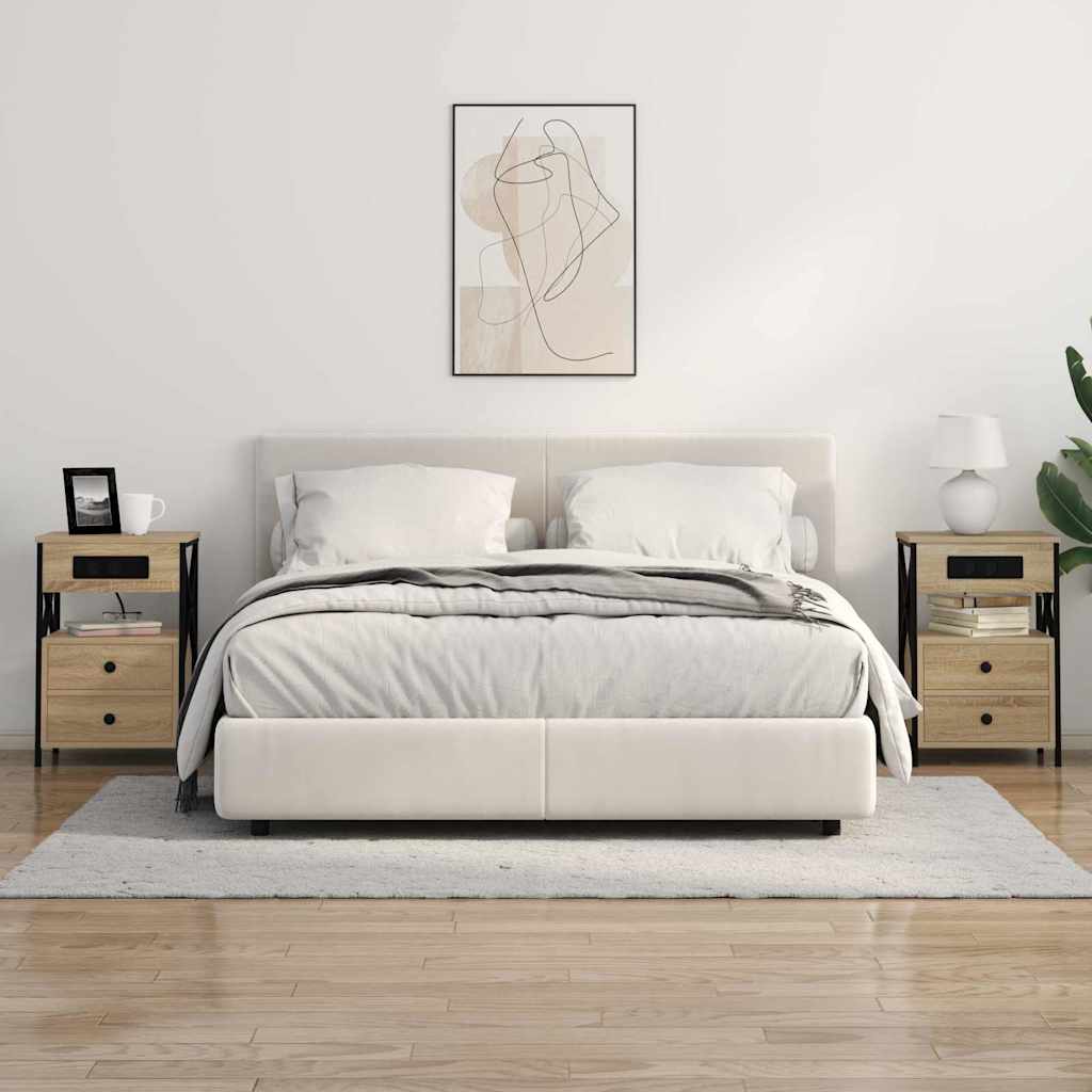 Nachttisch 2 pcs Sonoma Eiche 40 x 31 x 60 cm Holzwerkstoff