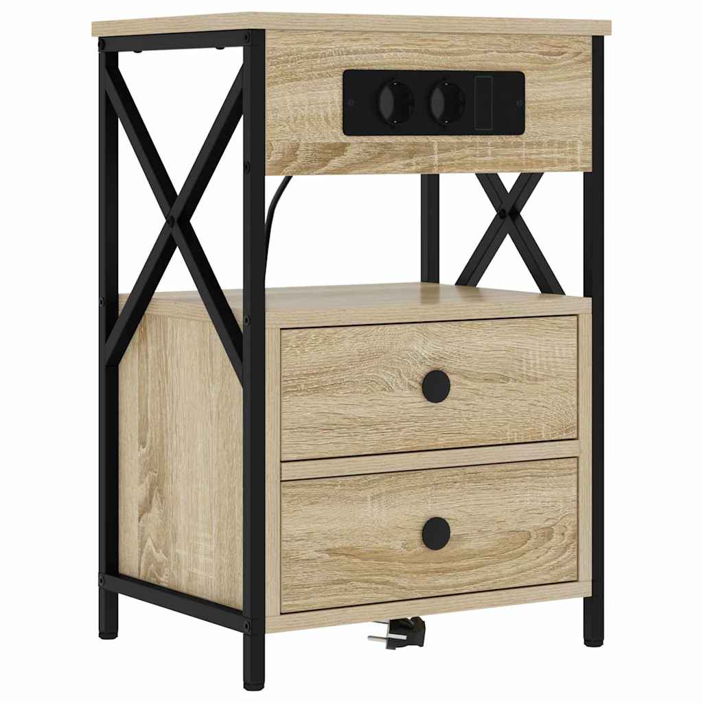 Nachttisch 2 pcs Sonoma Eiche 40 x 31 x 60 cm Holzwerkstoff