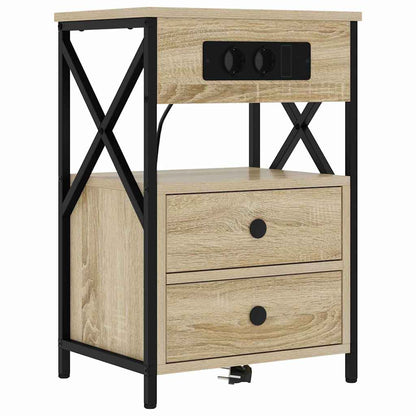 Nachttisch 2 pcs Sonoma Eiche 40 x 31 x 60 cm Holzwerkstoff