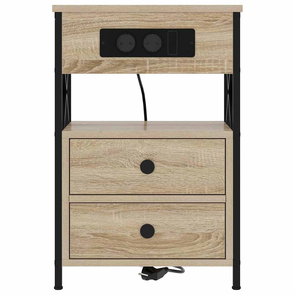 Nachttisch 2 pcs Sonoma Eiche 40 x 31 x 60 cm Holzwerkstoff
