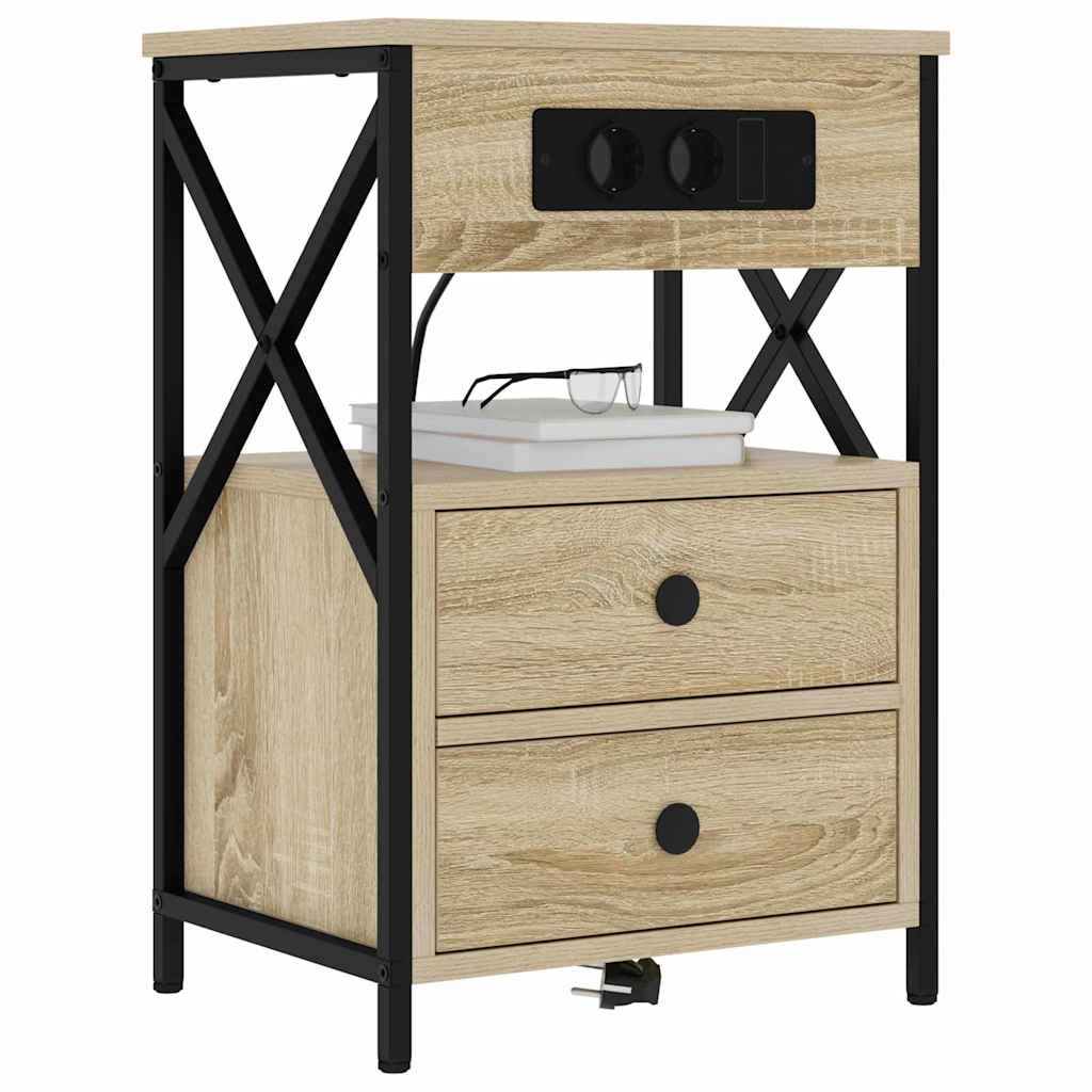 Nachttisch 2 pcs Sonoma Eiche 40 x 31 x 60 cm Holzwerkstoff