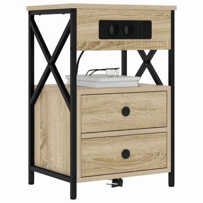 Nachttisch 2 pcs Sonoma Eiche 40 x 31 x 60 cm Holzwerkstoff