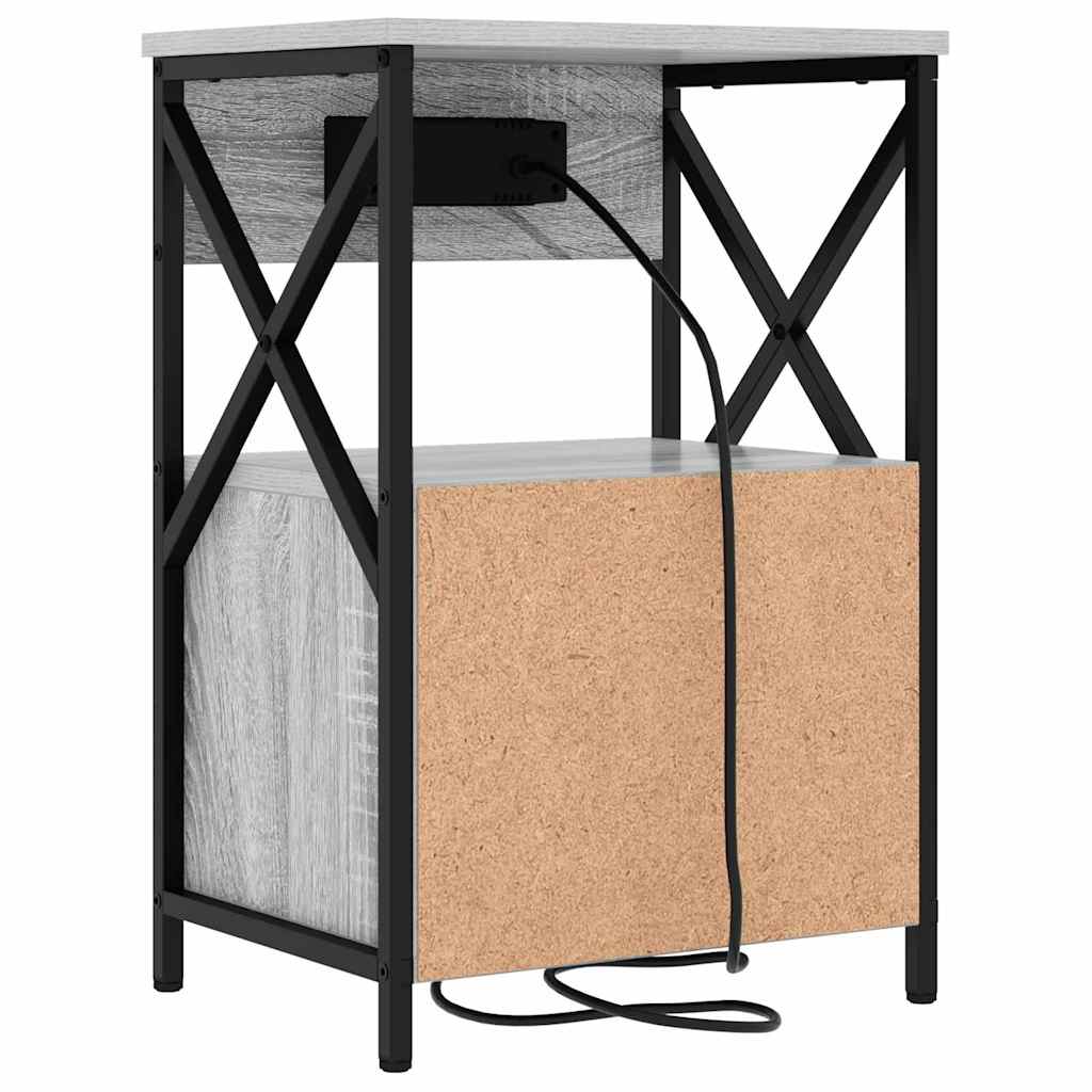 Nachttisch 2 pcs Grau Sonoma 40 x 31 x 60 cm Holzwerkstoff