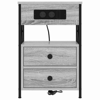 Nachttisch 2 pcs Grau Sonoma 40 x 31 x 60 cm Holzwerkstoff