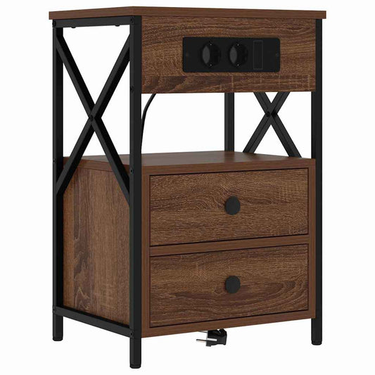 Nachttisch Braune Eiche 40 x 31 x 60 cm Holzwerkstoff