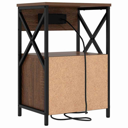 Nachttisch 2 pcs Braune Eiche 40 x 31 x 60 cm Holzwerkstoff