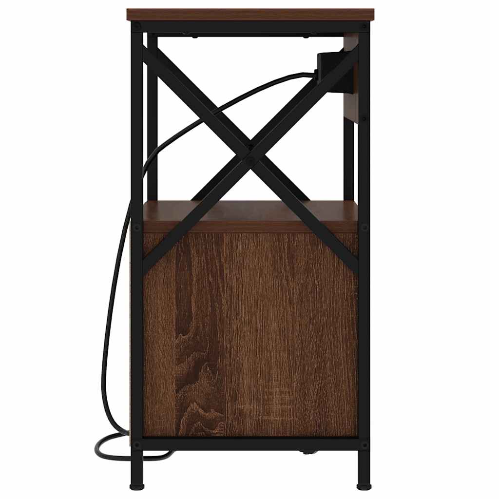 Nachttisch 2 pcs Braune Eiche 40 x 31 x 60 cm Holzwerkstoff