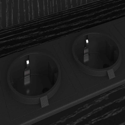 Nachttisch Schwarz Eichen-Optik 40 x 40 x 61 cm Holzwerkstoff