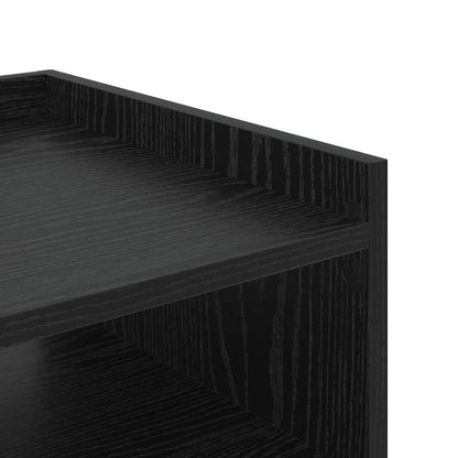 Nachttisch mit Regal 2 pcs Schwarz Eichen-Optik 40 x 40 x 61 cm