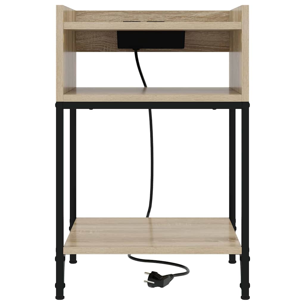 Nachttisch mit Regal Sonoma Eiche 40 x 40 x 61 cm Holzwerkstoff