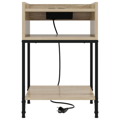 Nachttisch mit Regal Sonoma Eiche 40 x 40 x 61 cm Holzwerkstoff