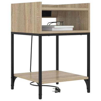 Nachttisch mit Regal Sonoma Eiche 40 x 40 x 61 cm Holzwerkstoff