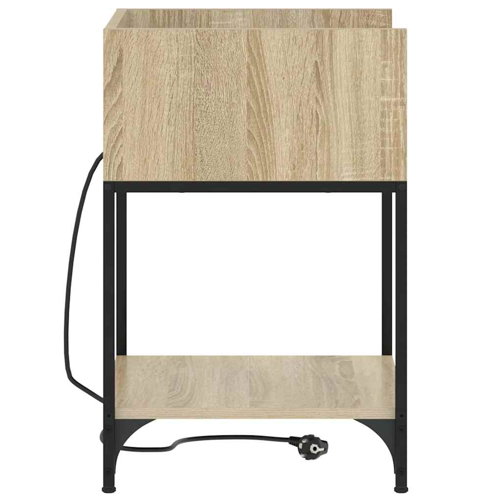 Nachttisch mit Regal Sonoma Eiche 40 x 40 x 61 cm Holzwerkstoff