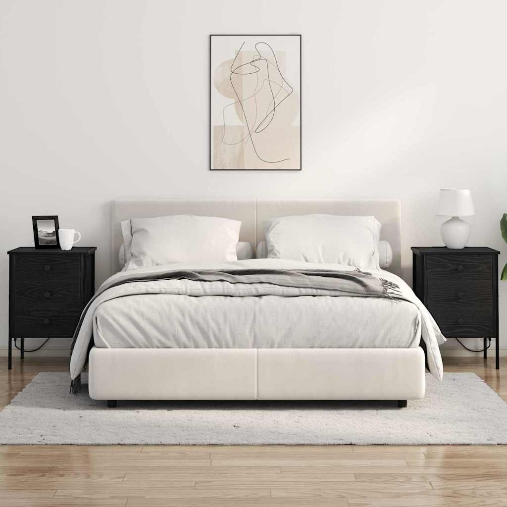 Nachttisch Schwarz Eichen-Optik 42 x 41 x 61 cm Holzwerkstoff