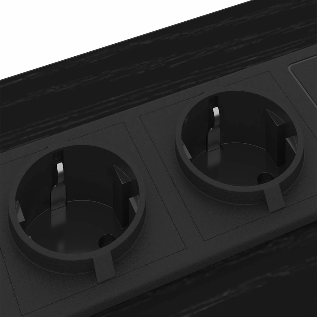 Nachttisch 2 pcs Schwarz Eichen-Optik 42 x 41 x 61 cm