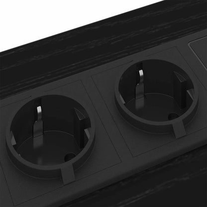 Nachttisch 2 pcs Schwarz Eichen-Optik 42 x 41 x 61 cm
