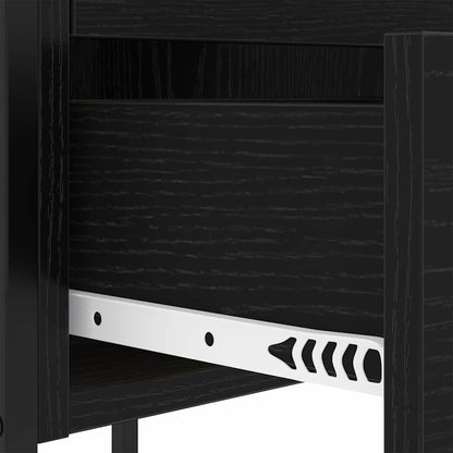 Nachttisch 2 pcs Schwarz Eichen-Optik 42 x 41 x 61 cm