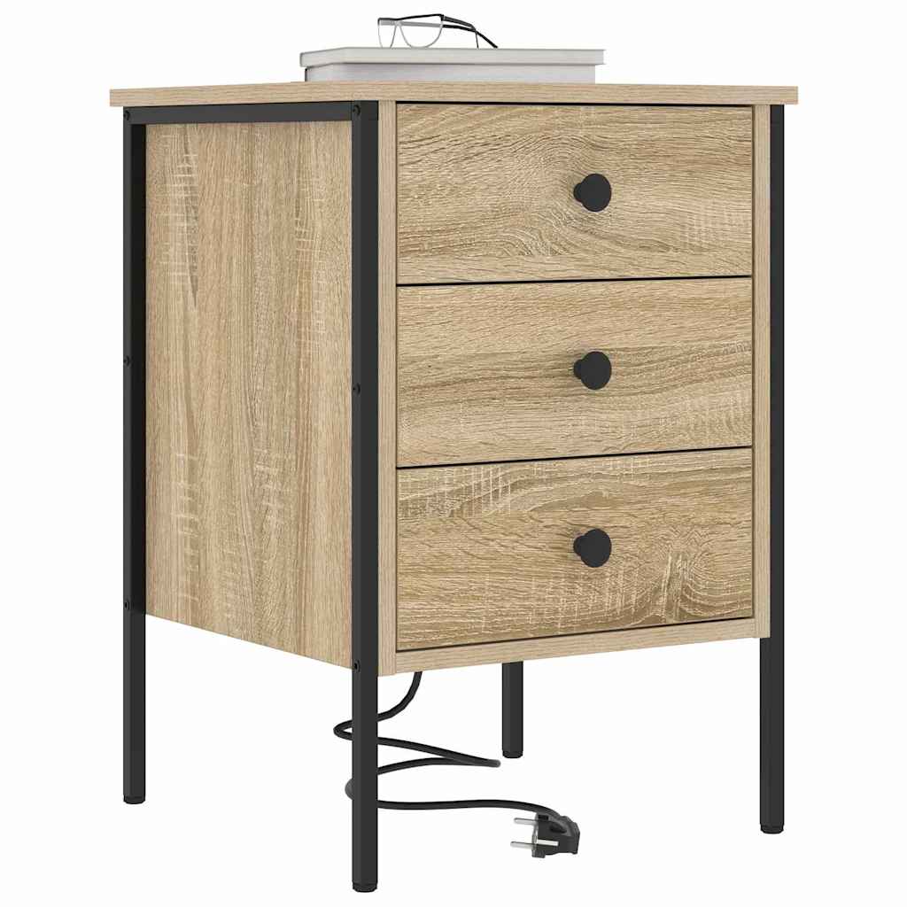 Nachttisch 2 pcs Sonoma-Eiche 42 x 41 x 61 cm Holzwerkstoff
