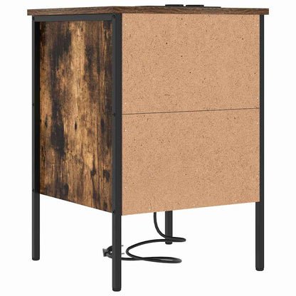 Nachttisch 2 pcs Räuchereiche 42 x 41 x 61 cm Holzwerkstoff