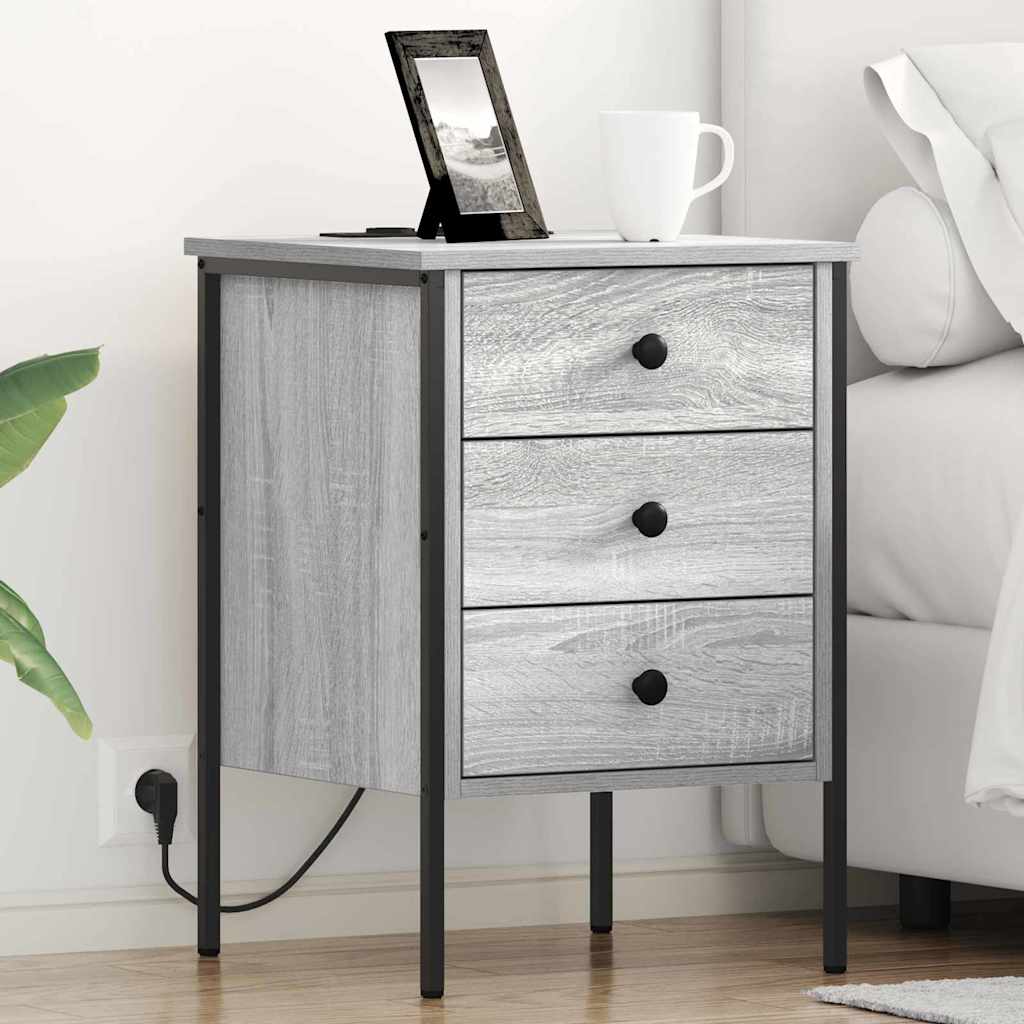 Nachttisch Grau Sonoma 42 x 41 x 61 cm Holzwerkstoff