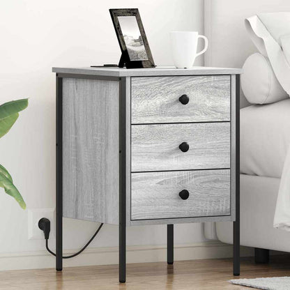 Nachttisch Grau Sonoma 42 x 41 x 61 cm Holzwerkstoff