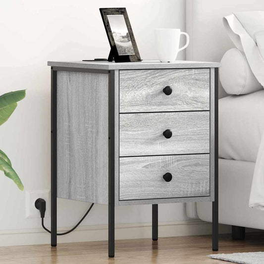 Nachttisch Grau Sonoma 42 x 41 x 61 cm Holzwerkstoff